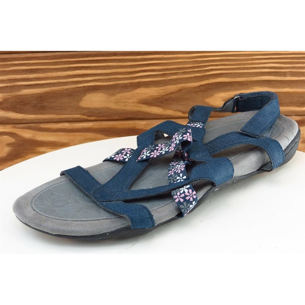 JSport Sz 8.5 M Blue Strappy Vegan Women Sandals Woodland